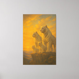 Lienzo Tigre Blanco • Linaje Ancestral del Pico Iluminado
