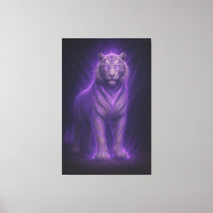 Lienzo Tigre Blanco Purpura Trueno Celestial – Fa de Alta
