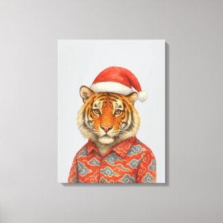 Lienzo Tigre de Navidad indie