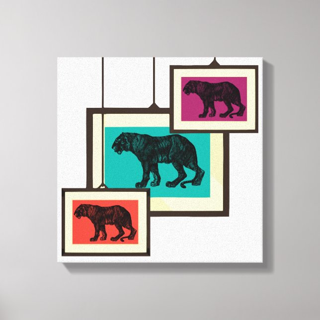 Lienzo Tigre de vintage (Anverso)