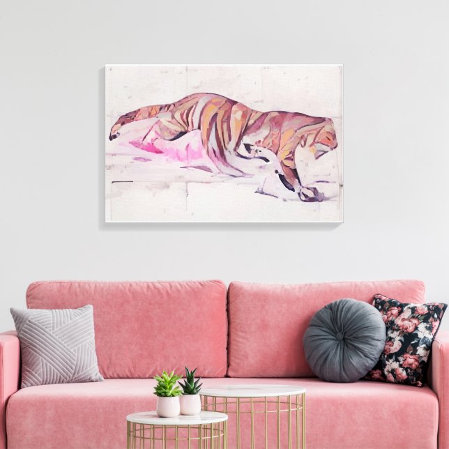 Lienzo Tigre de vintage (Insitu (Sala de estar))