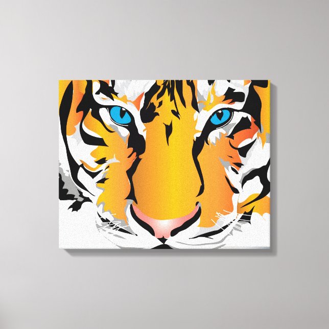 Lienzo TIGRE EN NARANJA DE CANVAS 20 "x 16" Imprimir lien (Anverso)