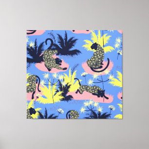 Lienzo Tigre geométrico, leopardo: patrón infantil.