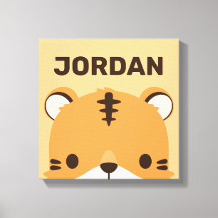 Lienzo Tigre Lindo con Nombre Personalizado