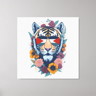 Lienzo Tigre palestino - BANDERA palestina