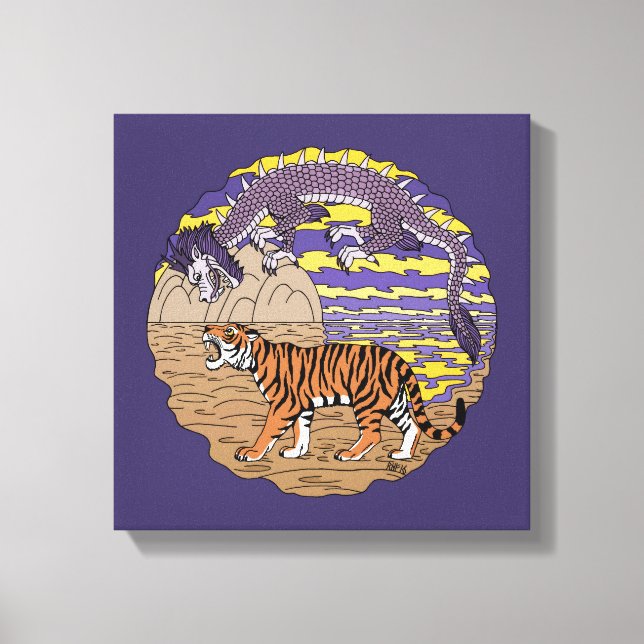 Lienzo Tigre y dragón (Anverso)