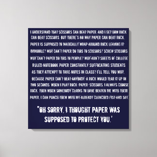 Lienzo Tijeras de papel de rock