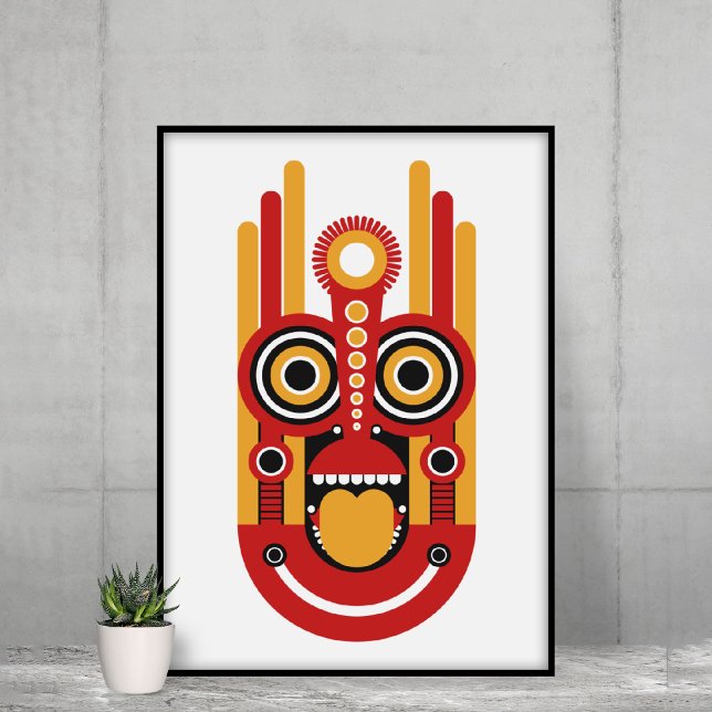 Lienzo Tiki Amarillo Rojo (Subido por el creador)