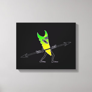 Lienzo Tiki Surfer Green