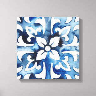 Lienzo Tile cobalto II