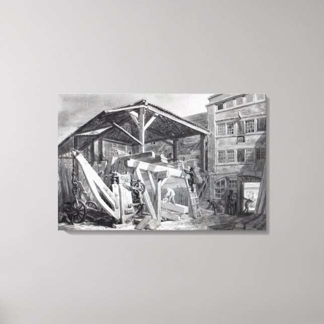 Lienzo Timber Yard, Finsbury, 1825 (Anverso)