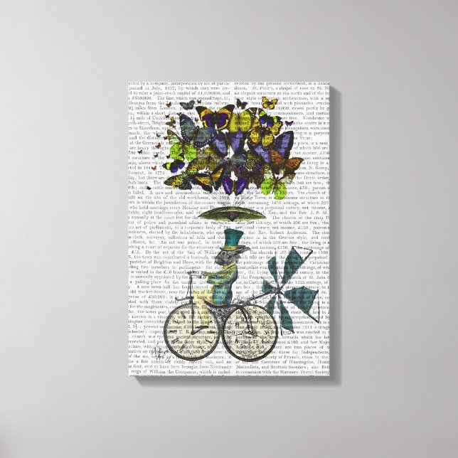 Lienzo Time Flies Rabbit (Anverso)