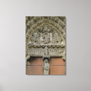 Lienzo Tímpano porta del sur que representa w Enthroned