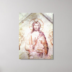 Lienzo Tímpano que representa la bendición del salvador