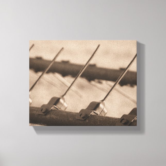 Lienzo Tine to Rake en Sepia (Anverso)