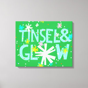Lienzo Tinsel y brillo