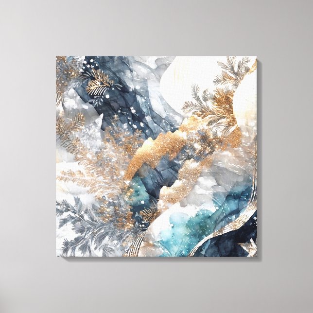 Lienzo Tinta de alcohol de invierno tela envuelta (Anverso)