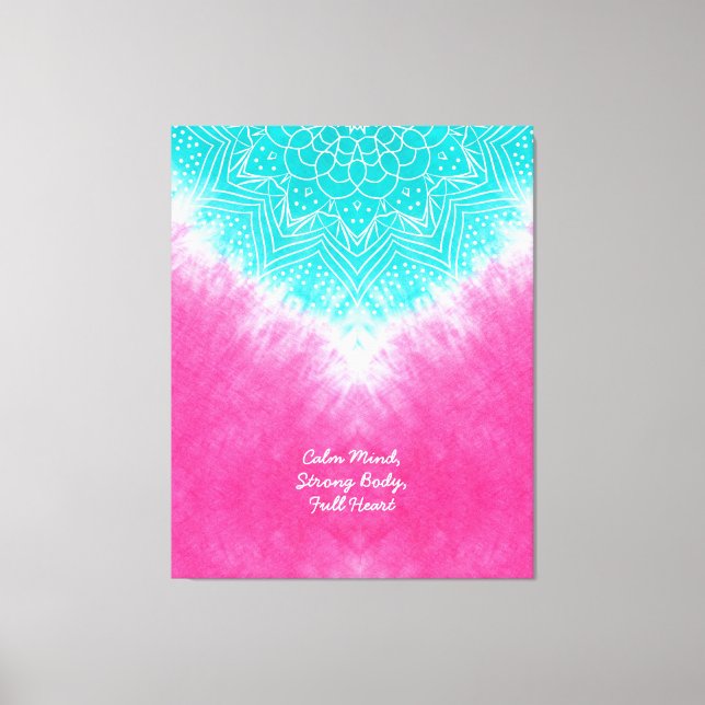 Lienzo Tinta rosa y azul con estilo Mandala Sway (Anverso)
