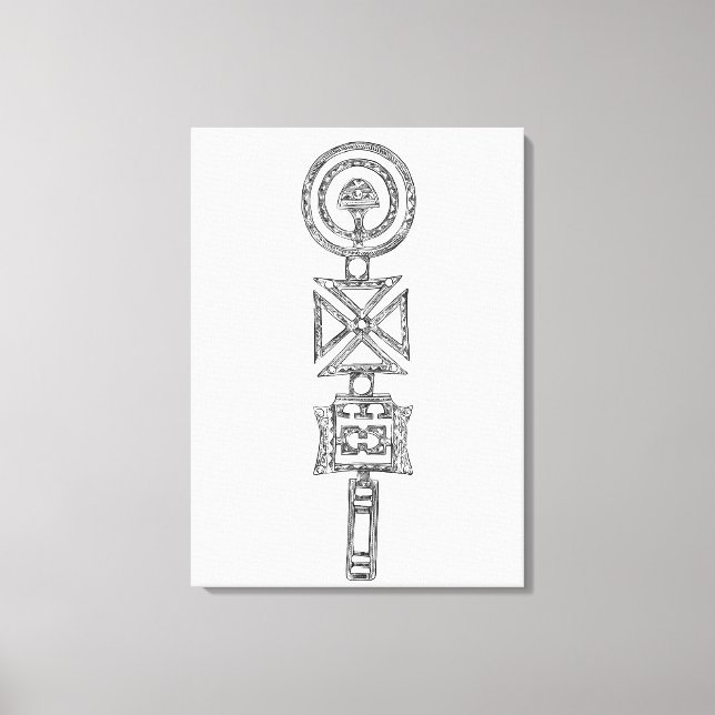 Lienzo Tinta tribal de canvas Marruecos Berber 2 (Anverso)