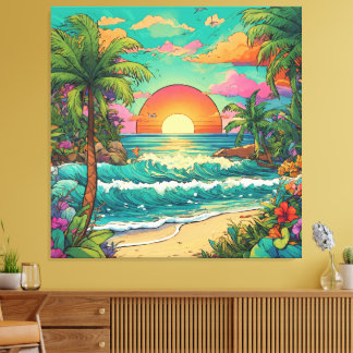 Lienzo Tinta tropical Dusk
