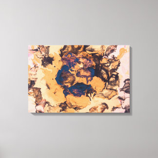 Lienzo tintas naranjas