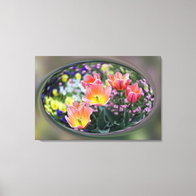 Lienzo Tinus rosados dorados (Anverso)