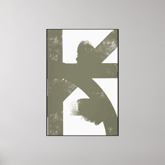 Lienzo Tipografía abstracta brutalista - Póster minimalis