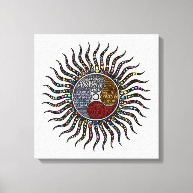 Lienzo Tipografía celeste Sunshine (Anverso)