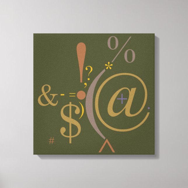 Lienzo Tipografía (composición abstracta) (Anverso)