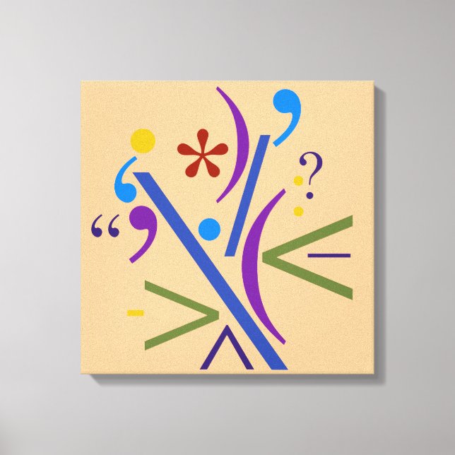 Lienzo Tipografía (composición abstracta) (Anverso)