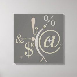 Lienzo Tipografía (composición abstracta)