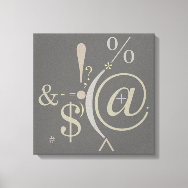 Lienzo Tipografía (composición abstracta) (Anverso)