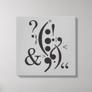 Lienzo Tipografía (composición abstracta)