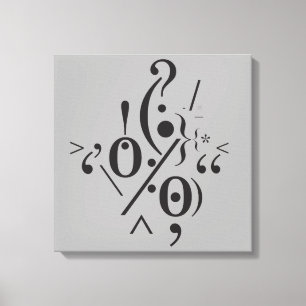 Lienzo Tipografía (composición abstracta)