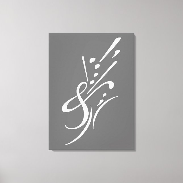 Lienzo Tipografía (composición abstracta) (Anverso)