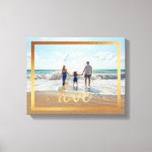 Tipografía de amor de 14x11 con marco dorado