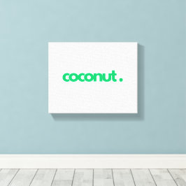 Lienzo Tipografía de color verde coco