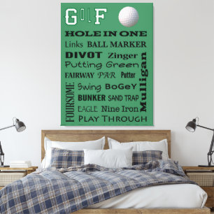 Lienzo Tipografía de GOLF
