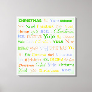 Lienzo Tipografía de navidades