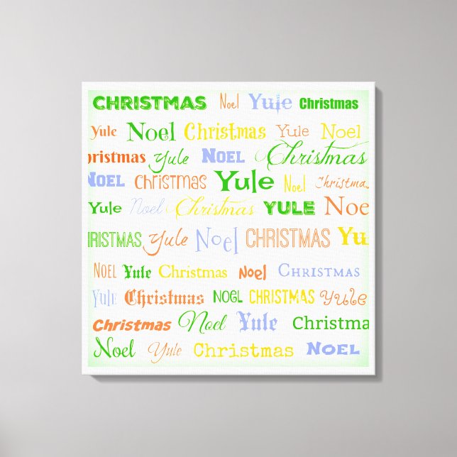 Lienzo Tipografía de navidades (Anverso)