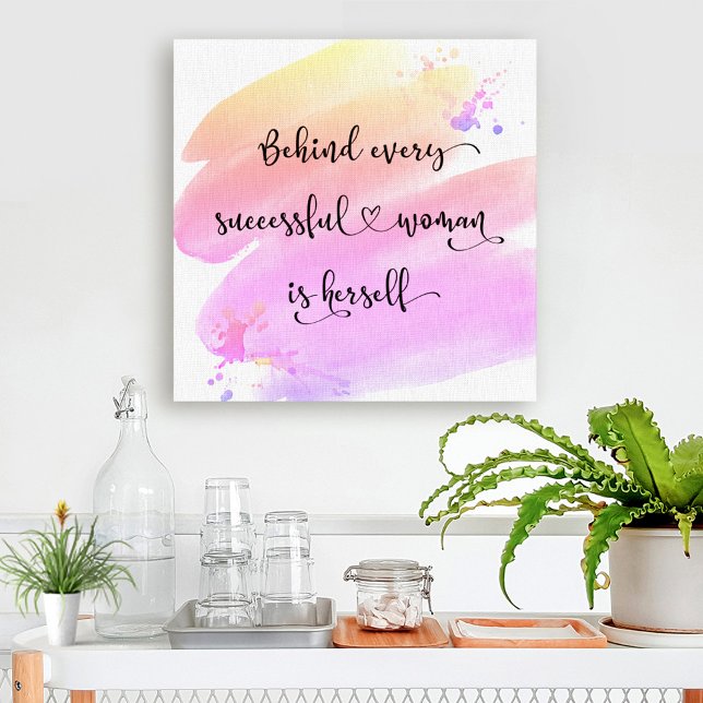 Lienzo Tipografía exitosa de escritura de color rosa para (Subido por el creador)