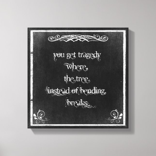 Lienzo Tipografía: Inspiradora cita sobre sabiduría (Anverso)