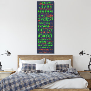 Lienzo Tipografía inspiradora personalizada para adolesce