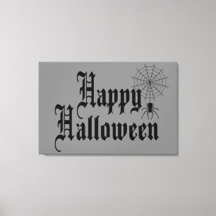 Lienzo Tipografía minimalista feliz de Halloween
