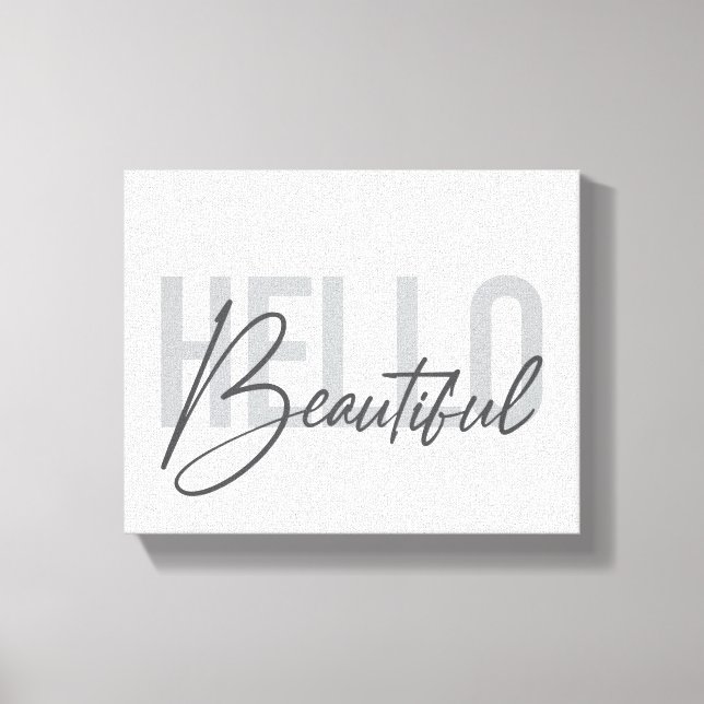 Lienzo Tipografía moderna, simple, fresca Hola Hermosa (Anverso)