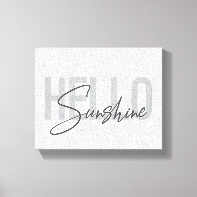 Lienzo Tipografía moderna, simple, fresca Hola Sunshine (Anverso)