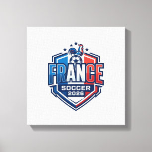Lienzo Tipografía Negrita de Fútbol de Francia 2026 País 