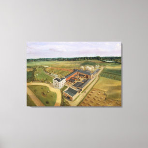 Lienzo Tiptree Pasillo y granja, Essex, c.1850-60 (aceite