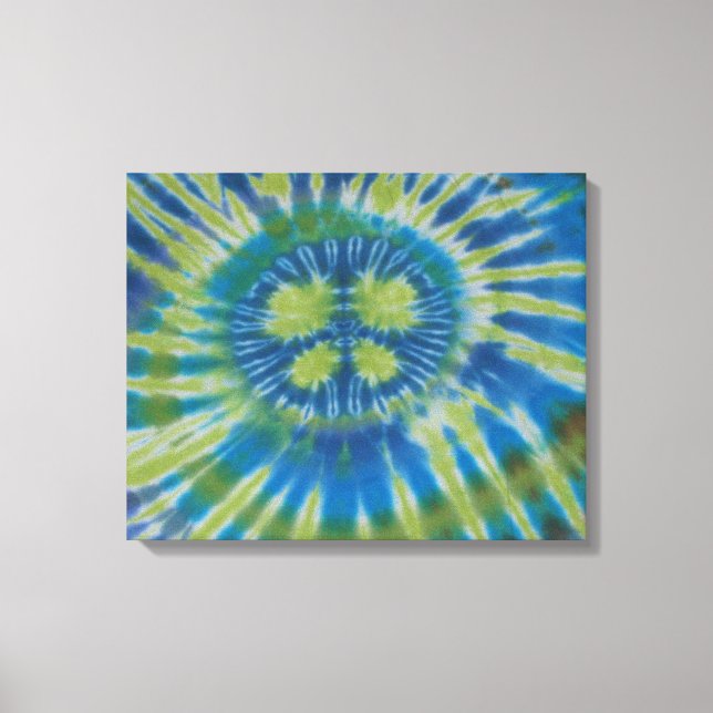 Lienzo Tiras bengalíes Naranja negro Tye tela envuelta (Anverso)