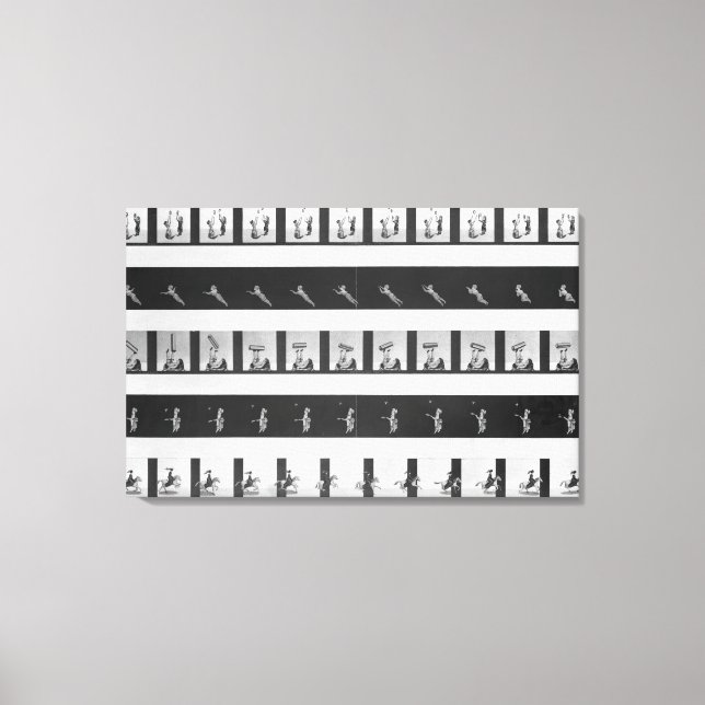 Lienzo Tiras de imagen para un praxinoscopio (Anverso)